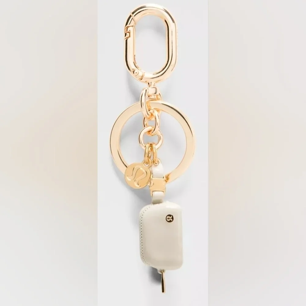 Lululemon Athletica Belt Bag Charm Keychain Beech/Gold, New
